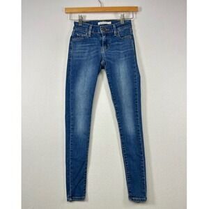 Casual Levi's Women 23 Blue 710 Super Skinny Mid Rise Stretch Denim Jeans